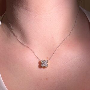 925 Silver Floral Pendant Necklace